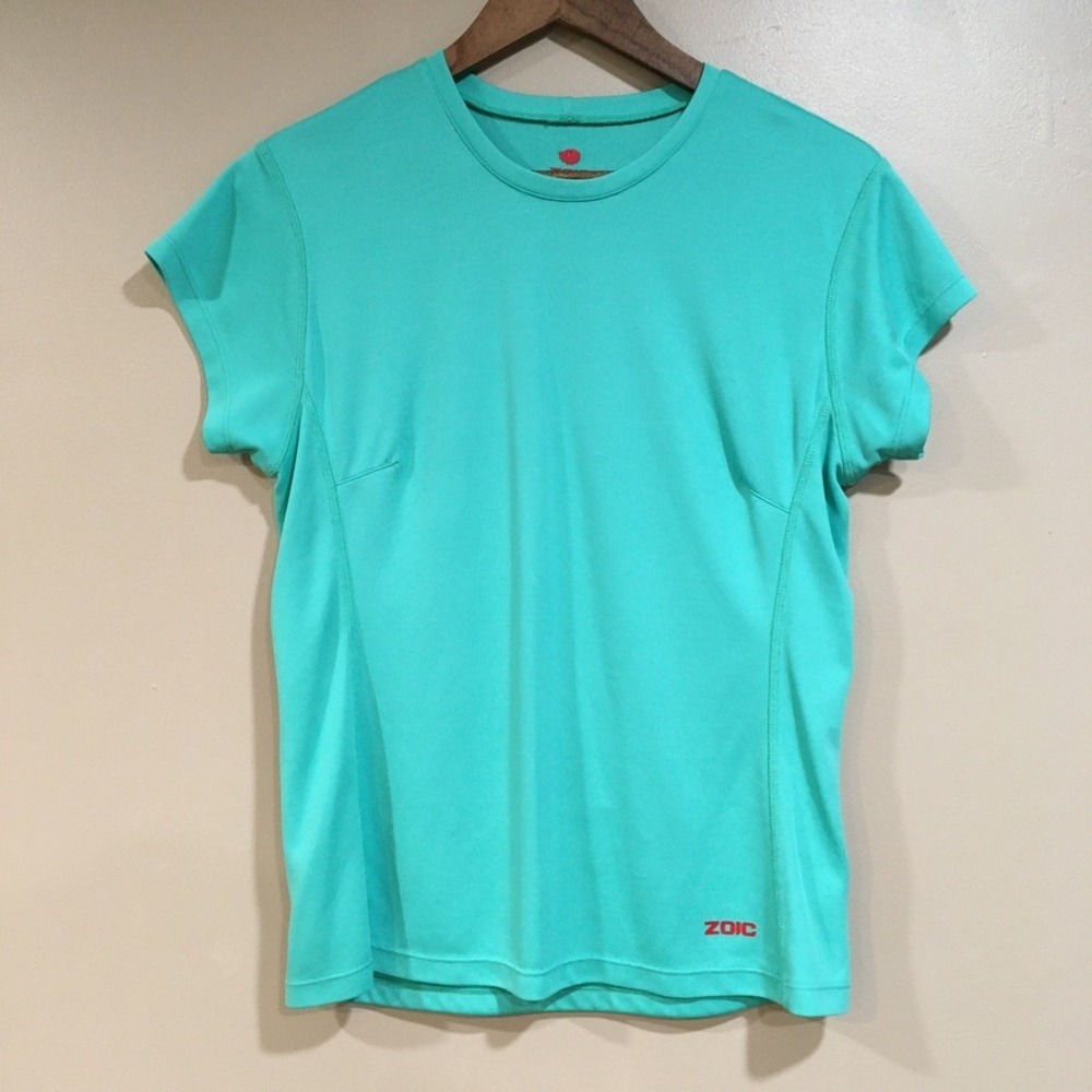 Zoic Short Sleeve Cycling Jersey Womens XL Teal Mountain Bike T-Shirt Workout